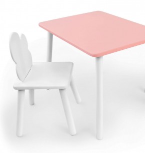 Комплект детской мебели стол и стул Облачко (Розывый/Белый/Белый) в Еманжелинске - emanzhelinsk.mebel-74.com | фото