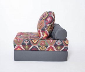 Кресло-кровать-пуф бескаркасное Прайм (мехико серый-графит) в Еманжелинске - emanzhelinsk.mebel-74.com | фото
