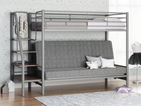 Кровать двухъярусная с диваном "Мадлен-3" (Серый/Серый) в Еманжелинске - emanzhelinsk.mebel-74.com | фото