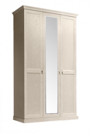 Шкаф 3-х дверный (с зеркалом) для платья и белья Венеция дуб седан (ВНШ1/3) в Еманжелинске - emanzhelinsk.mebel-74.com | фото
