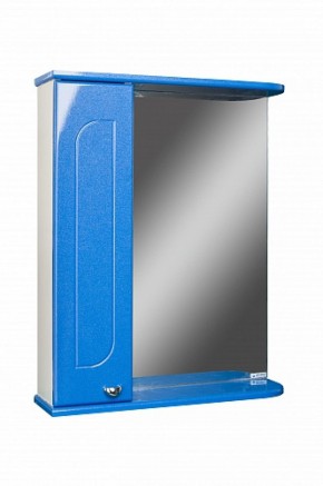 Шкаф-зеркало Радуга Синий металлик 55 левый АЙСБЕРГ (DA1129HZR) в Еманжелинске - emanzhelinsk.mebel-74.com | фото